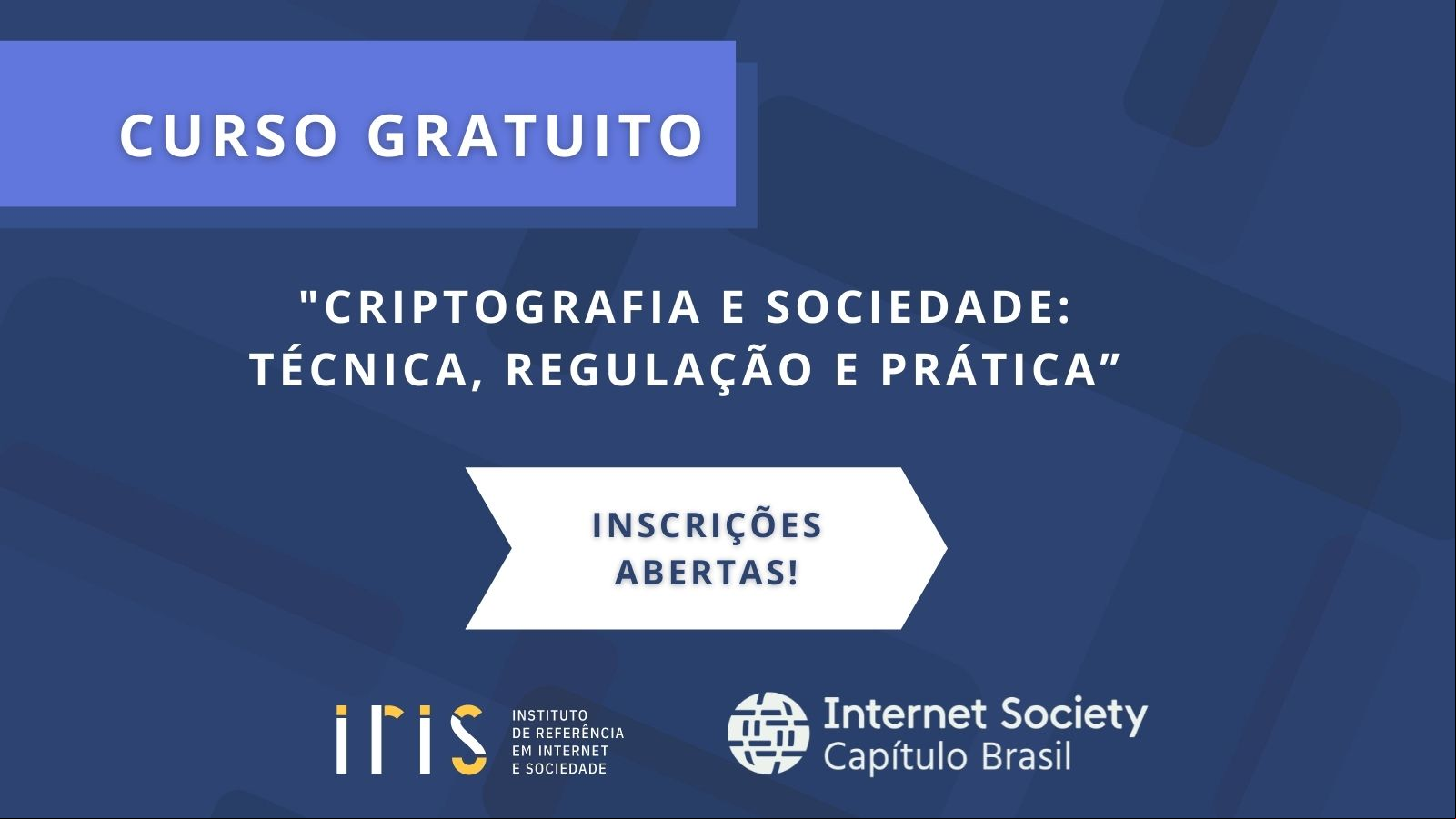 Inscrições abertas para o curso
